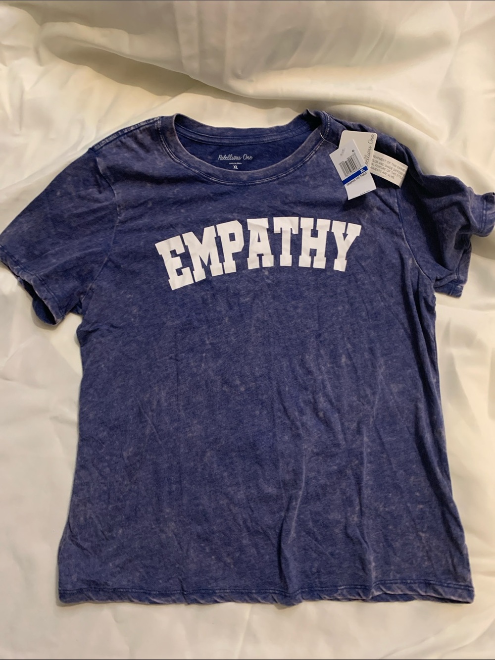 Rebellious One Kids Navy Blue "EMPATHY" Graphic Tee